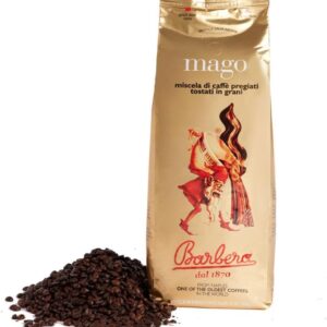 باربيرا ماجو قهوة اسبريسو برميوم حبوب 7 أصول - ناعمة - عطرية مكثفة - سكرية - قوية بدون مرارة - 250 جرام